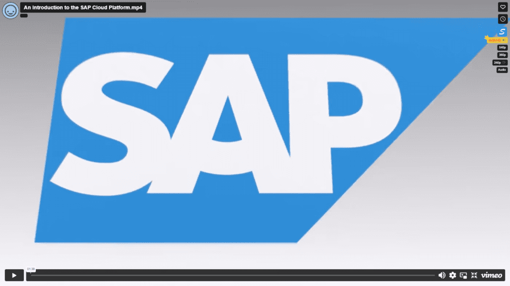 A picture of the sap logo on a computer screen.